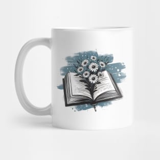 Flowes and book Mug